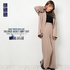 Pantsuit Oversized Slit Water-Repellent Casual Set of 2 【2024NEW】