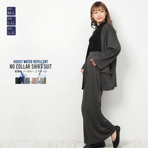Pantsuit Oversized Collarless Water-Repellent Casual Wide Pants Set of 2 【2024NEW】