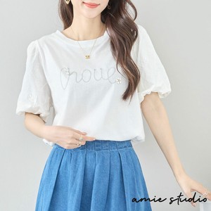 T-shirt Accented Bijoux Tops L M 【2024NEW】
