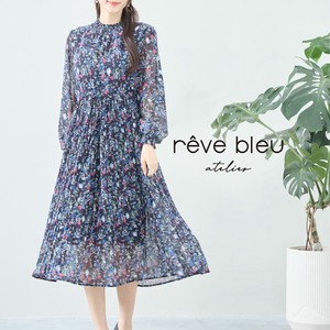 Casual Dress Floral Pattern Long Dress L 【2024NEW】