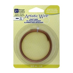 Artistic Wire(アーティスティックワイヤー) フラットワイヤー アンティークブラス (5mm×0.75mm)×91cm 21