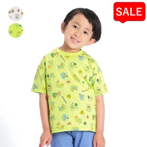 Kids' Short Sleeve T-shirt Patterned All Over M Made in Japan