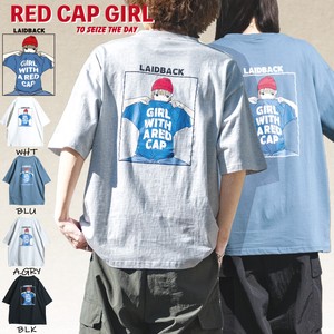 T-shirt Plainstitch Back Printed RED CAP GIRL