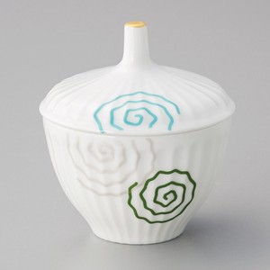 白磁渦紋小蓋物　茶碗蒸し 美濃焼 日本製
