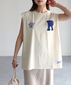 サガラ刺繍バスケロゴノースリーブTシャツ【easy as nap】