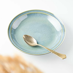 【特価品】22cmニュアンスブルーリム深皿[B品][日本製/美濃焼/洋食器]