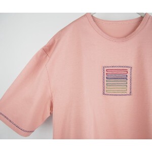 T-shirt Stitch Gradation Embroidered 2024 Spring/Summer