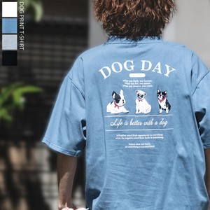 【24SS新作】20/-天竺 DOGプリント 半袖T-shirt