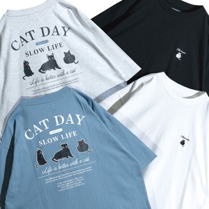 【24SS新作】20/-天竺 CATプリント 半袖T-shirt