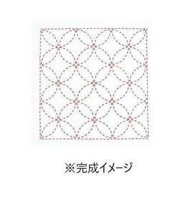 オリムパス 刺し子キット　花ふきん　七宝つなぎ 266