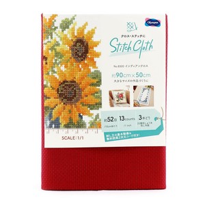 オリムパス STITCH CLOTH　クロス・ステッチ用  No.8300 インディアンクロス レッド 1038