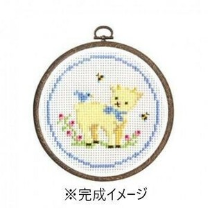 オリムパス ししゅうキット　フープ　子ヤギとコトリ 7407