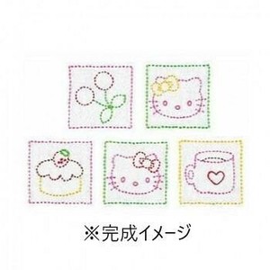 オリムパス 刺し子キット　コースター　ハローキティとティータイム 210