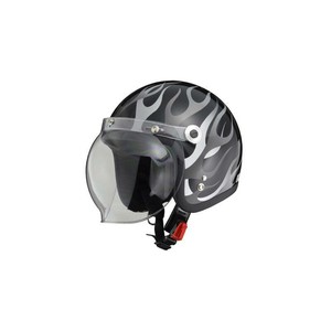 リード工業 BARTON ジェットヘルメット ブラックフレア フリーサイズ BC-10