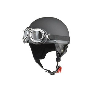 リード工業 CROSS ビンテージハーフヘルメット マットブラック LL CR-751