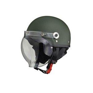 リード工業  CROSS ハーフヘルメット マットグリーン フリーサイズ CR-760