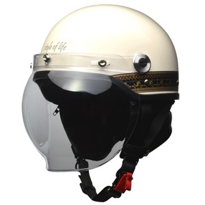 リード工業  CROSS ハーフヘルメット　エスニックアイボリー フリーサイズ CR-760