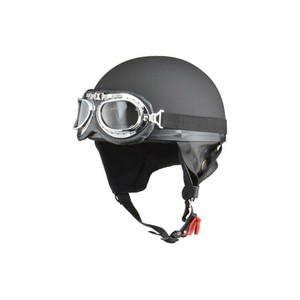 リード工業 CROSS ビンテージハーフヘルメット マットブラック フリーサイズ CR-750