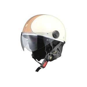 リード工業 LEAD O-ONE ハーフヘルメット アイボリー×ブラウン