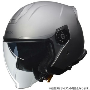FLX インナーシールド付きジェットヘルメット Lサイズ(59-60cm未満) マットシルバー