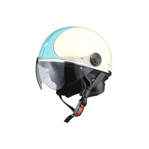 リード工業 LEAD O-ONE ハーフヘルメット アイボリー×ブルー