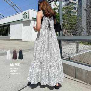 Casual Dress Flower Print Camisole Dress Tiered