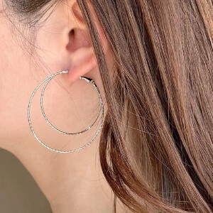 Pierced Earringss sliver Lightweight Ladies'