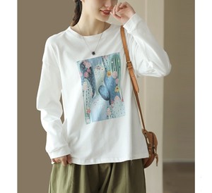 Tシャツ  長袖  花柄  レディースファッション        GK38.36.25#ZCHA3213