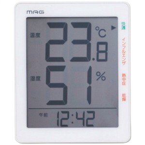 MAG デジタル温度湿度計 TH-105 WH 3156-120