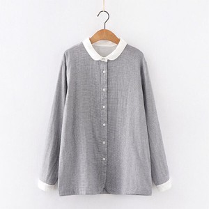 [SD Gathering] Button Shirt/Blouse Double Gauze Houndstooth Pattern NEW