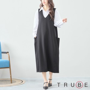 Casual Dress Long V-Neck L Jumper Skirt 【2024NEW】
