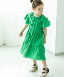 Kids' Casual Dress Color Palette Ruffle Double Gauze One-piece Dress