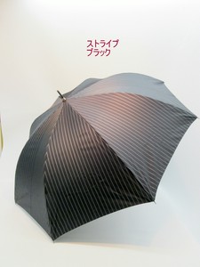 2024春夏新作）雨傘・長傘-紳士　ケンショーアベ・ポリエステルツイル生地ストライプ＆格子・ジャンプ傘