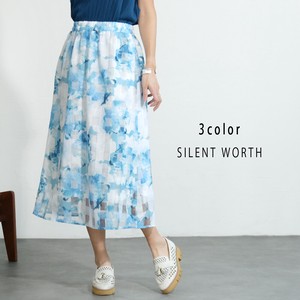 Skirt Floral Pattern Organdy 【2024NEW】