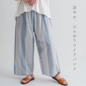 Full-Length Pant Gathered Cotton Voile Easy Pants 【2024NEW】