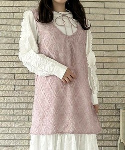 ダイヤにシャギーベスト