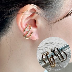 Clip-On Earrings Pearl Earrings sliver Ear Cuff Ladies