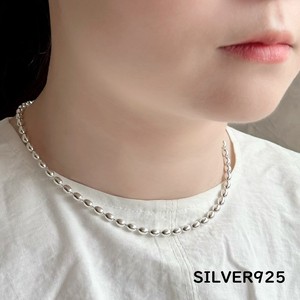 Plain Silver Chain Necklace sliver Lightweight Ladies'