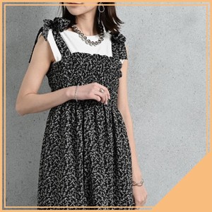 [SD Gathering] Casual Dress Floral Pattern One-piece Dress Tiered