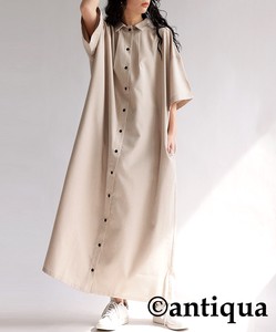 Antiqua Casual Dress Long One-piece Dress Ladies' Short-Sleeve NEW