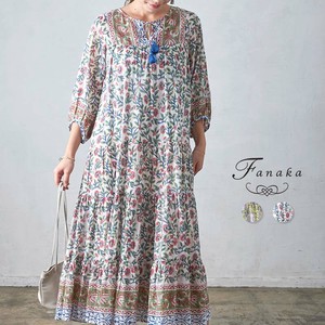 Casual Dress Fanaka One-piece Dress Block Print Tiered