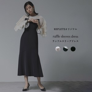 【　REPLETE　】ruffle sleeves DRESS　ラッフルスリーブドレス