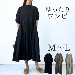 Casual Dress 3/4 Length Sleeve Long One-piece Dress Ladies'