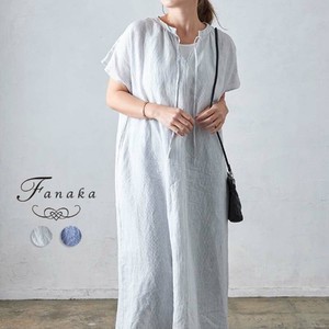 [SD Gathering] Casual Dress Stripe A-Line Cotton Linen Fanaka One-piece Dress