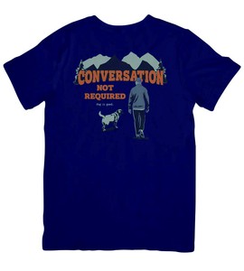 ユニセックス・プリントTシャツ　『Conversation Not RequiredーWalk』　半袖 Tシャツ