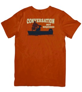 ユニセックス・プリントTシャツ　『Conversation Not RequiredーFishing』　半袖 Tシャツ