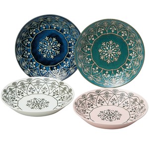 Mino ware Divided Plate 4-colors Made in Japan