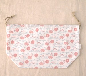 《日本製/Made in Japan》ランチ巾着-野花刺繍