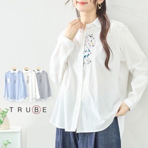 Button Shirt/Blouse Cotton L Embroidered 【2024NEW】