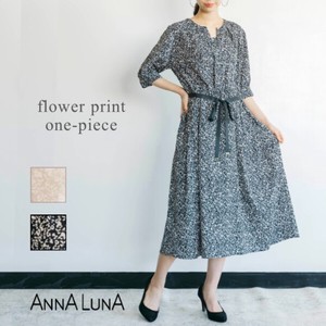 [SD Gathering] Casual Dress Waist Floral Pattern One-piece Dress